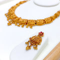 Unique Palatial Lakshmi Necklace Set 22k Gold 