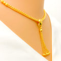 Lavish Dangling Heart Necklace Set