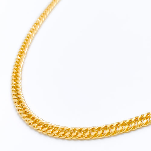 Hollow Flat 22k Gold Chain