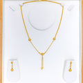 22k-gold-Sleek Sand Finish Hanging Necklace Set