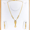 22k-gold-Sparkling Open Square Necklace Set