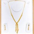 22k-gold-Unique Overlapping Dangling Necklace Set