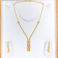 22k-gold-Jazzy Double Chain Necklace Set