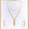 22k-gold-Jazzy Double Chain Necklace Set
