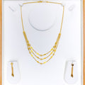 22k-gold-Shimmering Triple Tier Necklace Set