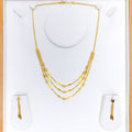 22k-gold-Shimmering Triple Tier Necklace Set