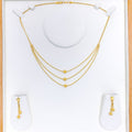 22k-gold-Smooth Finish Three Chain Necklace Set