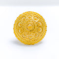 gold-intricate-elevated-disk-statement-ring