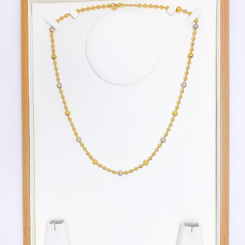 Classy Two-Tone Orb Chain - 22
