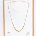 Striped Orb Gold Chain - 24"