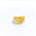 Modern High Finish 22k Gold Ring