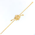 22k-gold-alternating-dual-finish-flower-cz-bracelet