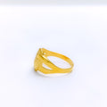 Trendy Curved Oval Ring