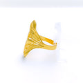 Dazzling Elongated Leaf Ring