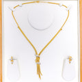 Fancy Swirling Leaf Necklace Set