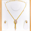 Chic Blooming CZ Necklace Set