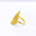 Beautiful Floral Paisley 22k Gold Ring