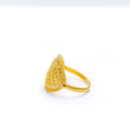 Classy Striped Gold 22k Gold Ring