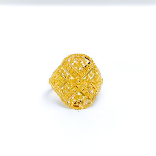 Traditional Symmetrical Gold 22k Gold Ring