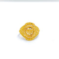 Luxurious Round Crescent 22k Gold Ring