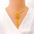 22k-gold-glistening-oval-cz-necklace-set