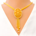 22k-gold-glistening-oval-cz-necklace-set