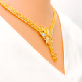 22k-gold-sparkling-leaf-cz-necklace-set