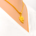 Leaf Adorned Radha Krishna Pendant