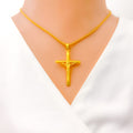 22k-gold-Bright Cross Pendant