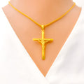 22k-gold-Bright Cross Pendant