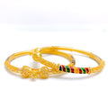 Lavish Enamel Accented Bangles