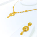 22k-gold-Posh Beaded Chand Necklace Set