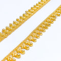 22k-gold-Shimmering Dressy Floral Anklets