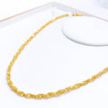 Fancy Twisted Long Bead Chain - 18"