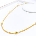 Orb Accented Bead Chain - 18", 20", 22", 24" 22k Gold