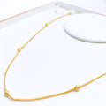 Accented Fox Chain - 16", 18", 20", 22" 22k Gold