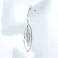 Radiant Open Oval Diamond Hanging Earrings