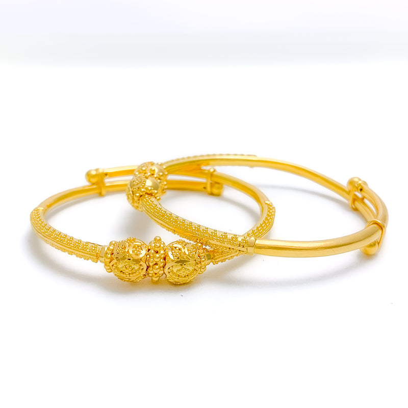 22k-gold-fancy-engraved-baby-bangles