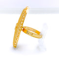 Shimmering Floral Jali Ring