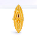 Lavish Elongated Mesh Ring