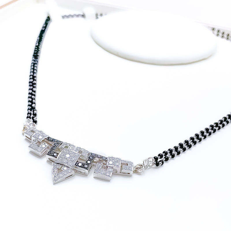 Contemporary Black Diamond + 18k Gold Mangal Sutra