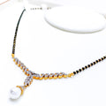 Sophisticated Pearl Drop Diamond +18k Gold Mangal Sutra
