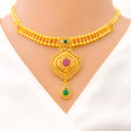 Festive Vibrant Gold Necklace Set