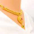 Festive Vibrant Gold Necklace Set