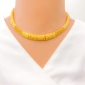 Chic Striped Choker Necklace Set
