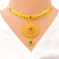 Radiant Round Colorful Necklace Set