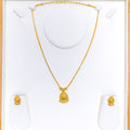 22k-gold-Chic Dangling Drop Necklace Set