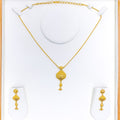 22k-gold-Elegant Elevated Striped Necklace Set