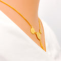 22k-gold-Attractive Triple Coin Necklace