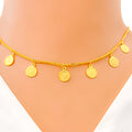 22k-gold-Dainty Coin Charm Necklace